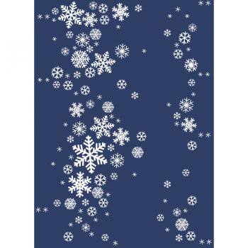 Одеяло байковое взрослое 150x212 Снежинки синий