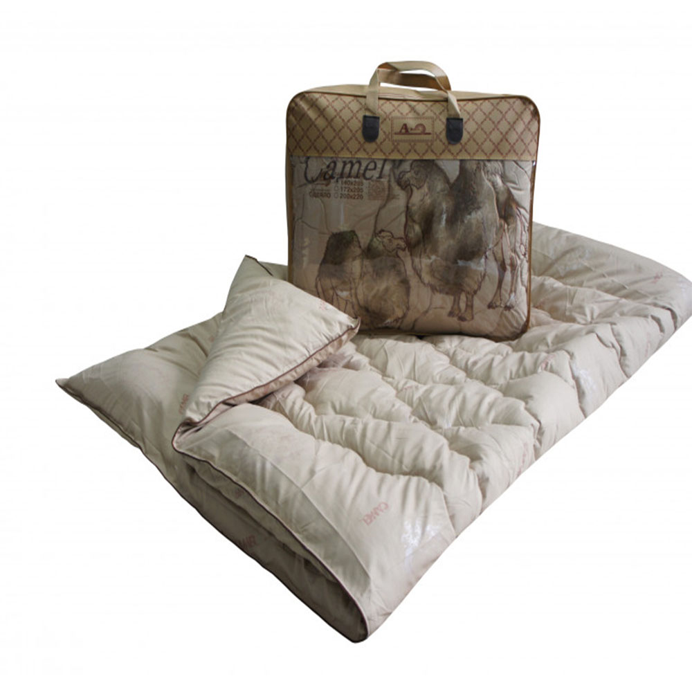 Одеяло из верблюжьей шерсти Camel Grass утолщенное 200x220 евро Аэлита