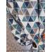 Портьера штора Ромб Блэкаут 150x250 бирюзовый-синий