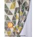 Портьера штора Ромб Блэкаут 150x270 зеленый-желтый