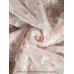 Тюль сетка с вышивкой Листочек розовая пудра